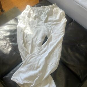 white sweatpants